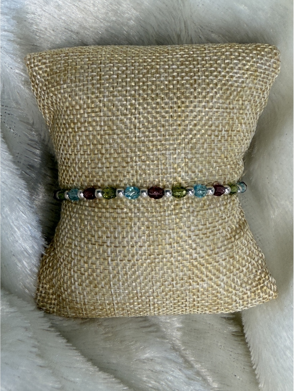 Silpada’s B0702 Vintage VERY RARE Sterling Silver Pastel Bead Bracelet